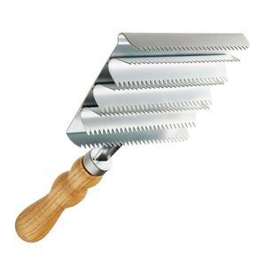 Cepillo de Aseo para Caballos y Ganado con 6 Cuchillas Ajustables de Acero Inoxidable Reutilizables y Mango de Madera - Product Image 3