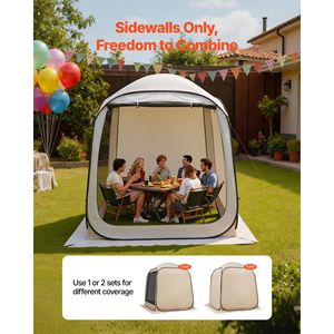 Tenda Parasole 6 x 6 piedi, Copertura in Tessuto Oxford 300D con Rivestimento Argentato per Protezione Solare, Telo Ombreggiante - Product Image 6
