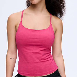 Débardeur en tricot respirant et écologique pour femme - 100% coton, style sportif avec logo personnalisable sur le devant - Product Image 1