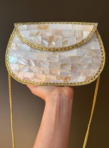 Handmade Modern Wooden Clutch <b>Bag</b> Mop Inlay Mother Pearl Personalized Promotional Evening Purse Wedding Halloween Back <b>Gift</b> - Product Image 4