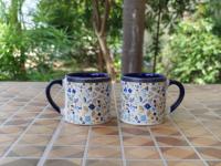 Mug en céramique écologique peint à la main avec couvercle, design moderne, capacité personnalisable – Finition magnifique pour la maison et les fêtes WORLD CRAFT