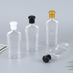 Vente en gros de flacons en plastique transparents cylindriques vides de 200 ml avec bouchon à rabat pour les soins de la peau, le sérum, le shampoing - Product Image 1