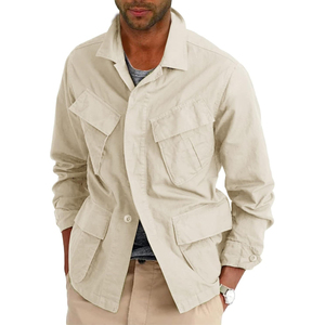 <b>Utility</b> Field <b>Jacket</b> <b>Men</b> Custom Outdoor Casual Workwear Durable Multi Pocket Zip Up <b>Jacket</b> - Product Image 4