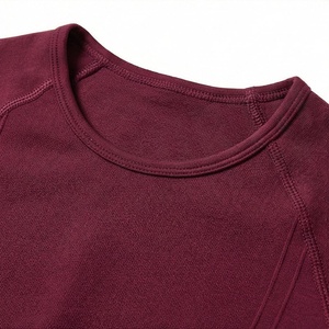 Ensemble de yoga 2 pièces pour femmes, haut court à manches longues, leggings taille haute, vêtements de sport sans couture - Product Image 4