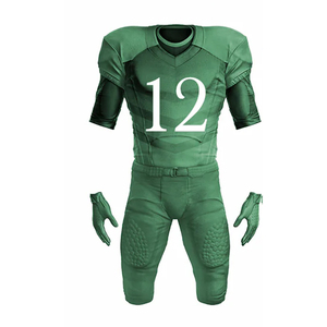 OEM Custom American Football Uniform Sets Latest Design Breathable Moisture-Wicking Jersey Short Sleeves Heat-Transfer Printing - Product Image 4