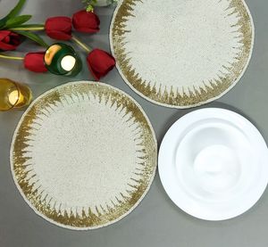 Set de table bohème artisanal écologique perlé pour Noël, décoration festive pour les fêtes et les dîners (personnalisable) - Product Image 3