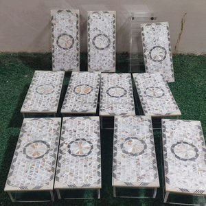 Contenedor de tapa con Incrustaciones de nácar de alta calidad, regalo único de Ramadán para decoración del hogar, caja de almacenamiento de postres con tapa, manualidades RF - Product Image 3