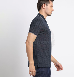 T-shirt piqué uni de haute qualité pour homme, en matière respirante et légère, infroissable, confortable, coupe classique, décontracté - Product Image 2