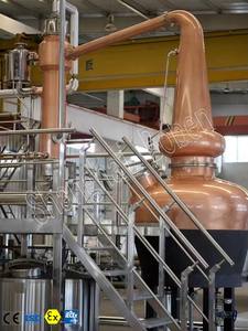 Système de chaire à alambic double en cuivre personnalisable de 2000 L pour whisky <span class=keywords><strong>single</strong></span> <span class=keywords><strong>malt</strong></span> premium - Product Image 5