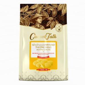 Boutons de chocolat solides composés à la banane 1KG HALAL pour pâtisserie, garniture, emballage personnalisé, vente en gros, fabricant OEM/ODM à l'étranger - Product Image 1