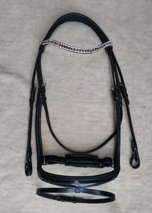 Bridon en cuir véritable de haute qualité, confortable et durable, équipement d'équitation au meilleur prix - Product Image 3