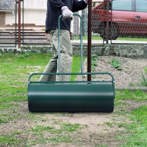 36 X 12 Inch Manual Water-Filled <b>Metal</b> Lawn <b>Roller</b> Push Aerator for Lawn Care - Product Image 3