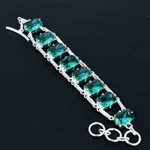 Green Apatite Handmade <b>Bracelet</b> 925 Sterling <b>Silver</b> <b>Adjustable</b> Statement Jewelry Bold Gift For Her Luxury - Product Image 3