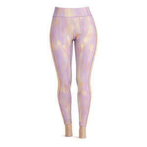 Leggings de yoga taille haute jaune lavande pour femme en Spandex/Nylon, élastiques, respirants, séchage rapide, légers, longueur intégrale, grandes tailles - Product Image 1