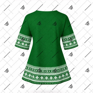 เสื้อเชิ้ตสไตล์แอฟริกันฤดูร้อนพิมพ์ลายเรขาคณิตย้อนยุคแบบซับลิเมชั่นสำหรับชมรมนักเรียนหญิงกรีก Iota Phi Lambda ขายส่ง - Product Image 2