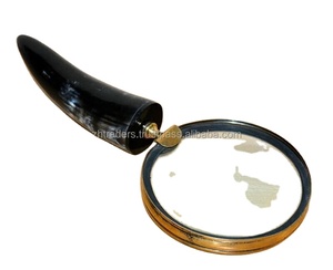 Loupe en corne de buffle naturelle polie, écologique, faite à la main, cadeau pour homme, lecteur de journaux - Product Image 6