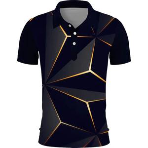 Camisetas Polo para Hombre Sublimadas de Algodón de Alta Calidad en Color Naranja y Negro, Estilo Nuevo, Transpirables, Casuales, Lisas - Product Image 2