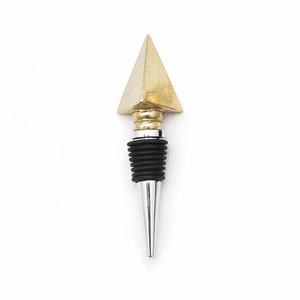 Customizable Silicone Wine Bottle Stopper Geo Shape with Metal Logo Promotional Champagne Stopper <b>Bar</b> <b>Accessories</b> - Product Image 2
