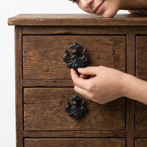 Matte <b>Black</b> Cast Iron Rooster Cabinet <b>Knob</b> Novelty Shape Traditional Design for Kitchen Drawer Handle - Product Image 2