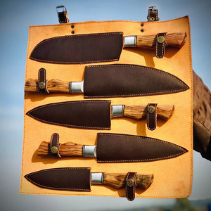 Juego de Cuchillos de Chef de Acero de Damasco, 5 Piezas, Mango de Madera de Fresno Natural, Juego de Cuchillos de Cocina Profesionales, Directo de Fábrica - Product Image 5