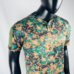 T-shirt tactique personnalisé à motif camouflage pour homme, manches courtes, poche Velcro sur les manches, tissu respirant et écologique - Product Image 4