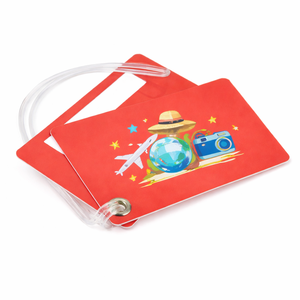 Étiquettes de bagages personnalisées en PVC, identificateurs de sacs de voyage en caoutchouc souple, produits promotionnels imperméables pour marquage de marque - Product Image 1
