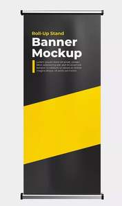 Expositor de Banner Impreso de Primera Calidad |   Soporte Ligero y Portátil de Aluminio para Pancartas Enrollables |   Promoción Publicitaria Moderna - Product Image 3