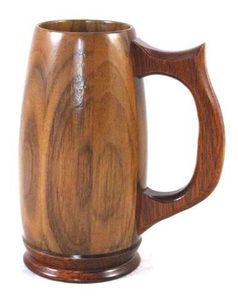 Natural Wooden Coffee Mug Solid Wood Tea Cup Classic Eco-Friendly Portable Heat Resistant <b>Drinkware</b> for Office Home Cafe Bar - Product Image 3