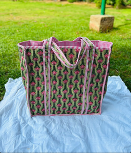 กระเป๋าสะพายไหล่สไตล์โบฮีเมียนพับได้ทำจากผ้าฝ้ายลายปักด้วยมือ - Product Image 6