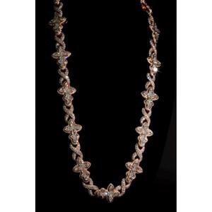 Cadena Cubana de Plata de Ley 925 de 11 mm con Moissanita, en Oferta, Disponible en Stock, Estilo Hip Hop, Cadena Cubana con Diamantes de Fantasía - Product Image 1