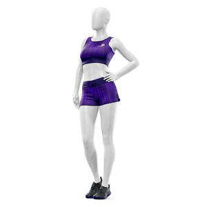 Ensemble de vêtements de yoga et de fitness pour femmes en 2 pièces, soutien-gorge de sport, short taille haute, séchage rapide, sans couture, OEM ODM, ensembles en gros - Product Image 4