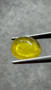 Saphir Jaune Naturel de Bangkok Certifié GIA 3,98 Ct, Coupe Ovale, Pierre Précieuse Libre pour Bague, Pendentif, Bijoux Fins - Product Image 4