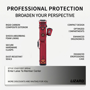 Étui de queue de billard étanche en CORDURA Vibrant <span class=keywords><strong>Scarab</strong></span> 3B4S avec rangement 7 trous, sac de queue de billard rigide premium et boîte pour 1/2 queue - Product Image 2
