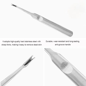BAFA SURGICAL INSTRUMENTS Ensemble de fourchettes à cuticules en acier inoxydable, repousse-cuticules double extrémité, spatule réutilisable pour manucure et repousse-cuticules - Product Image 4