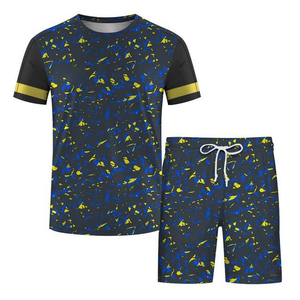 <b>Men's</b> Summer Casual <b>Short</b> Set Polyester/Cotton Breathable Quick Dry Sublimation Print <b>T</b>-<b>shirt</b> <b>Shorts</b> 2Pcs Customized Logo - Product Image 4