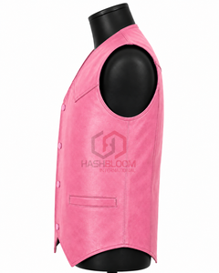 Nuevo Modelo 2025 Chaleco de Hombre de Alta Gama con Cuello en V, Cierre de un Botón, en Mezclilla Negra y Cuero Vacuno Ecológico, Estilo Inglés, para Otoño - Product Image 2