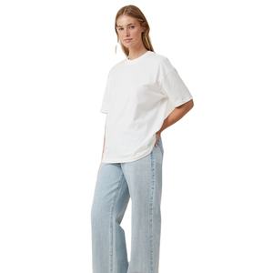 Camisetas de Verano para Mujer, Talla Grande, Personalizadas, OEM, Hombros Caídos, Precio de Fábrica al por Mayor, Manga Corta, Estilo Oversize - Product Image 2