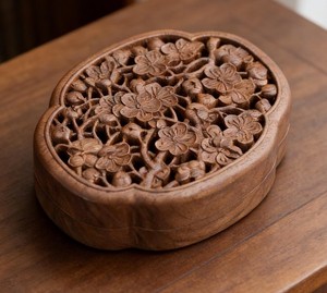 Difusor de Aromaterapia de Madera Hecho a Mano, Estilo Oriental Redondo, Quemador de Incienso Ecológico No Tóxico para Meditación - Product Image 5