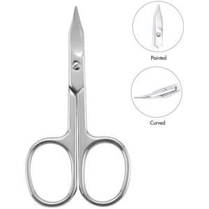 Mini Stainless Steel Nail Clippers Scissors Blunt-Sharp Curved Blade Foldable Right-Handed Durable Nail Art <b>Battery</b>-Powered - Product Image 4