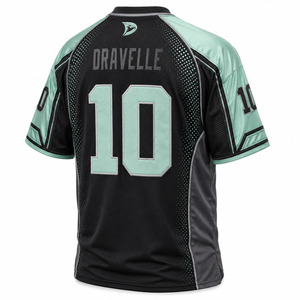 Men's <b>Baseball</b> Jersey Short Sleeve Sublimated Print Moisture Wicking Mesh Athletic Fit Team Numbers Black Mint Green - Product Image 3