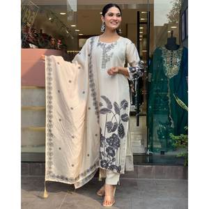 Hermosa parte superior e inferior de ropa de fiesta con Conjunto elegante de tamaño Dupatta XL - Product Image 5