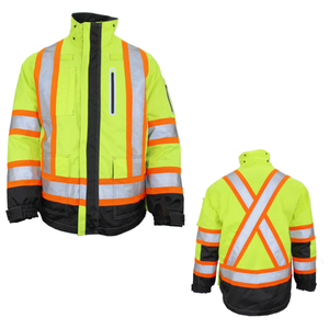 OEM Support Men's Hi-Vis <b>Waterproof</b> Safety Jacket <b>Work</b>-<b>wear</b> Winter Vest with Reflective Tape with Custom Logo and Color - Product Image 6