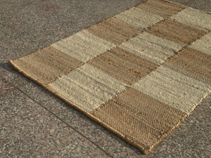 Indian Manufacturer Factory Handmade Flat Weave Anti Slip Reversible Woven Hemp Rugs and <b>Mats</b> for Living Room - Product Image 6