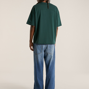Men's Dark Green Short Sleeve O-Neck T-<b>Shirt</b> Regular Fit Solid Color Casual <b>100</b>% <b>Polyester</b> Jersey Knitted Breathable Quick Dry - Product Image 5