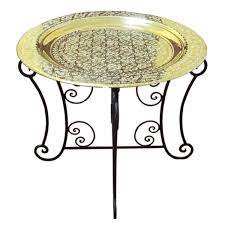 Table console de luxe moderne avec plateau rond en métal plaqué or de haute qualité et pieds design uniques pour la décoration de la maison, de l'hôtel et du salon - Product Image 4