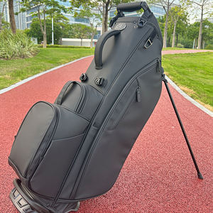 Sac de golf professionnel noir discret avec fermetures éclair étanches et séparateurs de clubs multi-positions pour les professionnels - Product Image 1