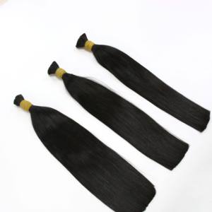 Extensiones de cabello Remy vietnamita recto de hueso alineado con cutícula Paquetes de cabello virgen trenzado de ondas naturales crudas - Product Image 4