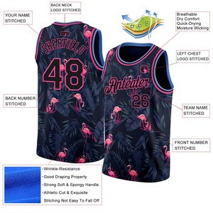 Camiseta de Baloncesto con Estampado Personalizado en Color y Logotipo Personalizado, Corte Ajustado, Transpirable y de Secado Rápido, Alta Calidad, 100% Poliéster - Product Image 2