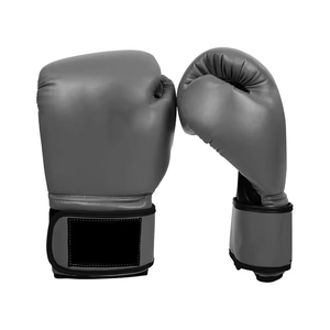 Gants de boxe d'entraînement en cuir PU blanc et bleu avec fermeture au poignet, respirants, unisexes pour adultes et adolescents - Product Image 4