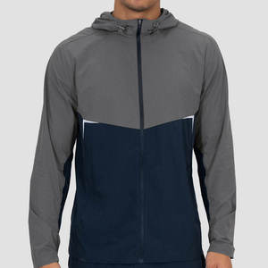 แจ็คเก็ตแบบมีแผงระบายอากาศด้านหลังน้ำหนักเบาแบบใหม่ และชุดวอร์มแบบมีซิปพร้อมกางเกงจ็อกกิ้งชายแบบปรับได้สำหรับผู้ชาย - Product Image 3